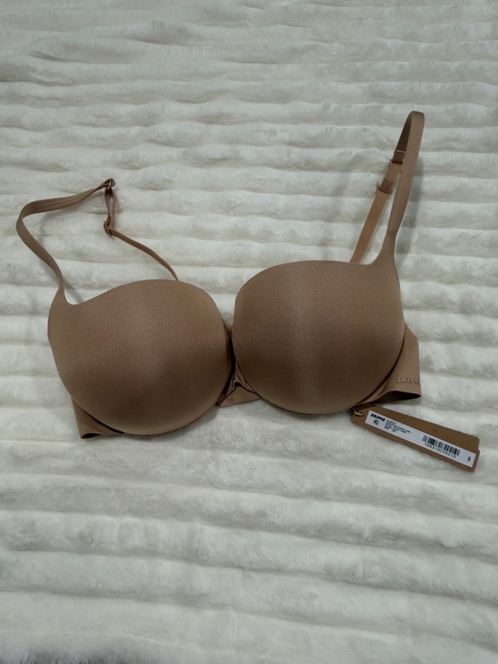 SKIMS Molded Strapless T-Shirt Bra in Tan